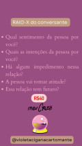 Violeta Cigana Cartomanfe Jogos de baralho cigano pelo WhatsApp 
11973422897 
Descubra tudo que quiser saber ! 

Olá, sou violeta, médium umbandista e cartomante há mais de 5 anos, com experiência em atendimento on-line e presencial